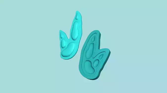 Kangaroo Footstep - Silicone Mold -Template 3D print model