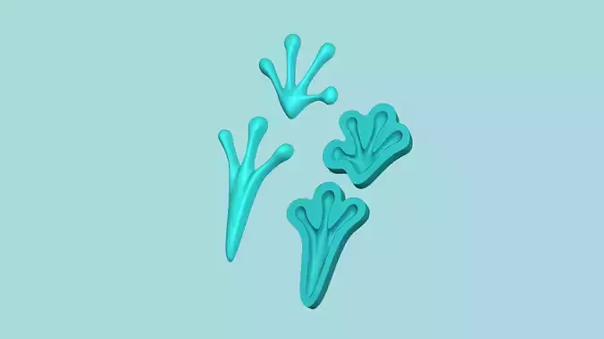 Frog Footstep - Silicone Mold -Template 3D print model