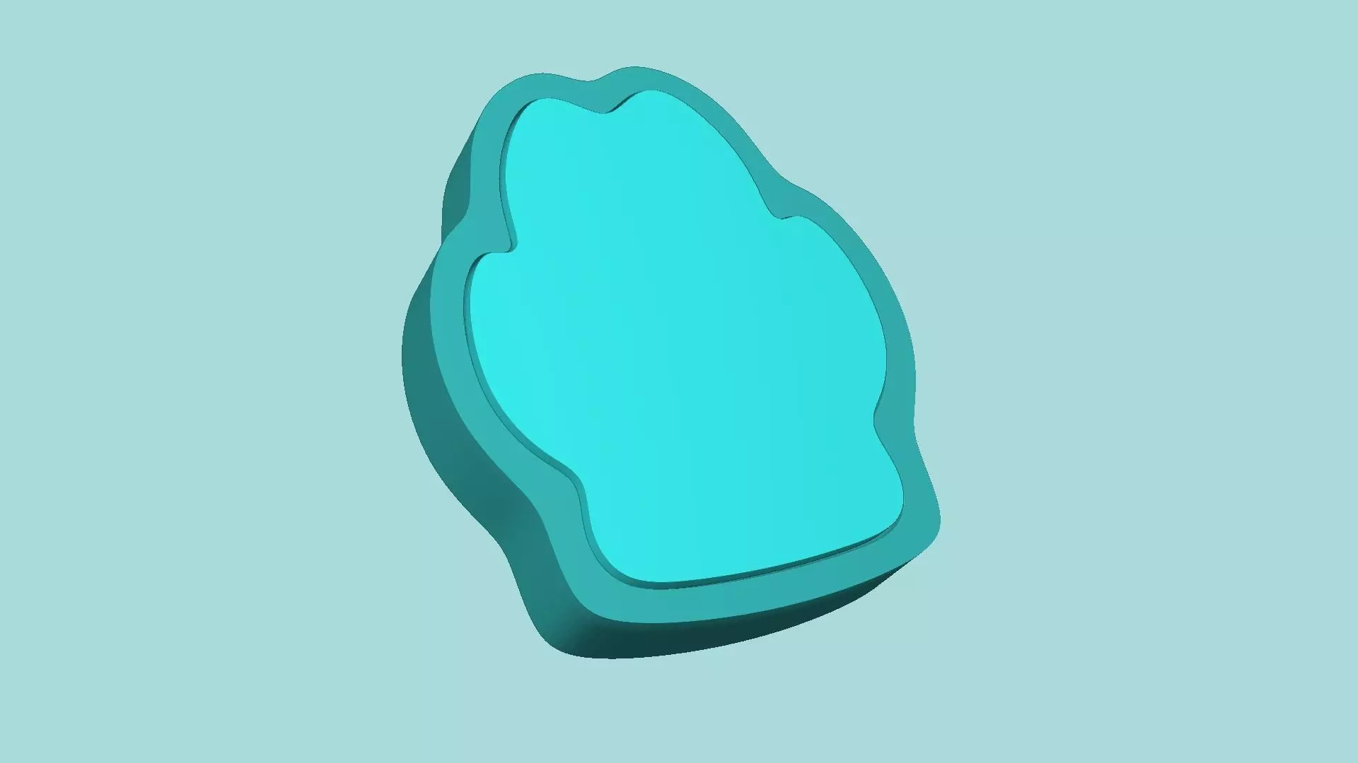 Fox Footstep - Silicone Mold -Template 3D print model_1
