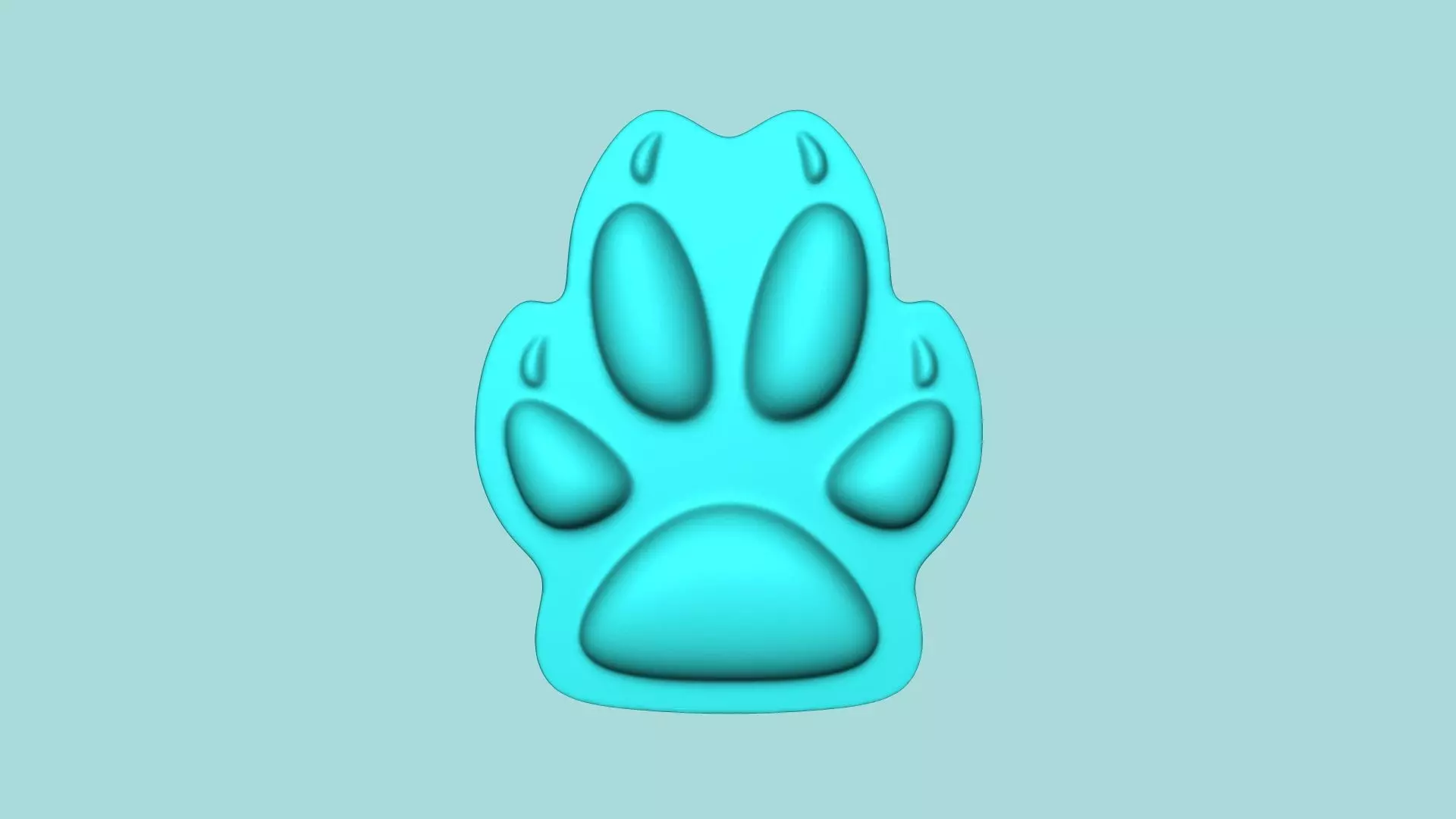 Fox Footstep - Silicone Mold -Template 3D print model_2