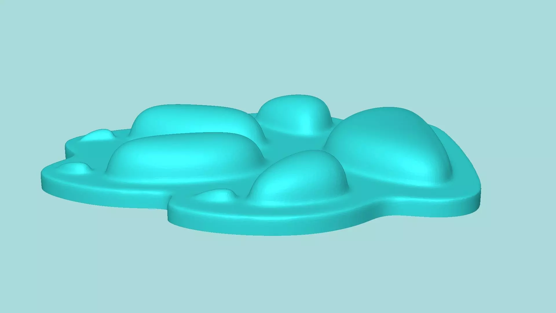 Fox Footstep - Silicone Mold -Template 3D print model_5