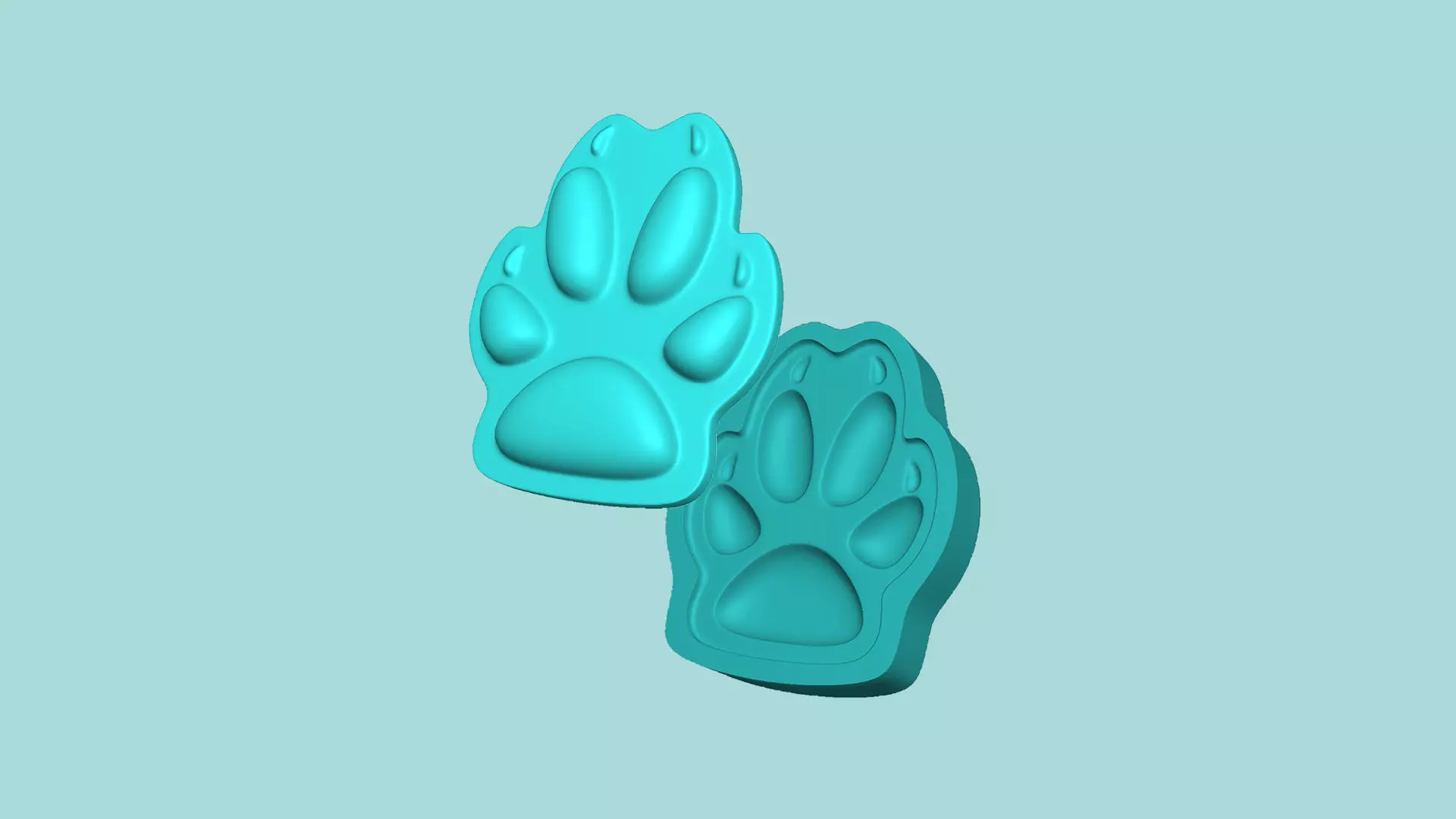 Fox Footstep - Silicone Mold -Template 3D print model_0