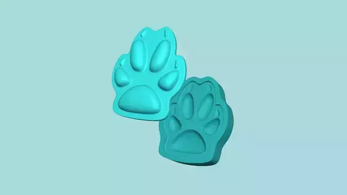 Fox Footstep - Silicone Mold -Template 3D print model