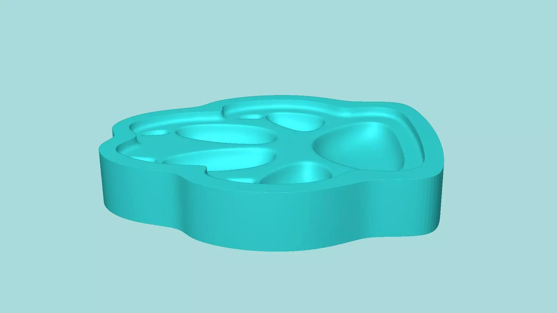 Fox Footstep - Silicone Mold -Template 3D print model_6