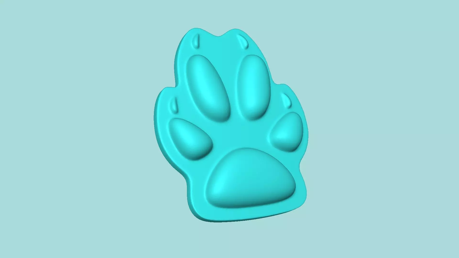 Fox Footstep - Silicone Mold -Template 3D print model_3