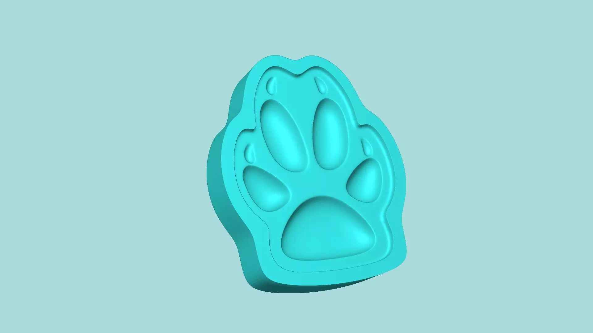 Fox Footstep - Silicone Mold -Template 3D print model_4