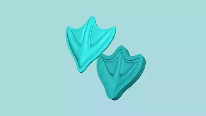 Duck Footstep - Silicone Mold -Template 3D print model