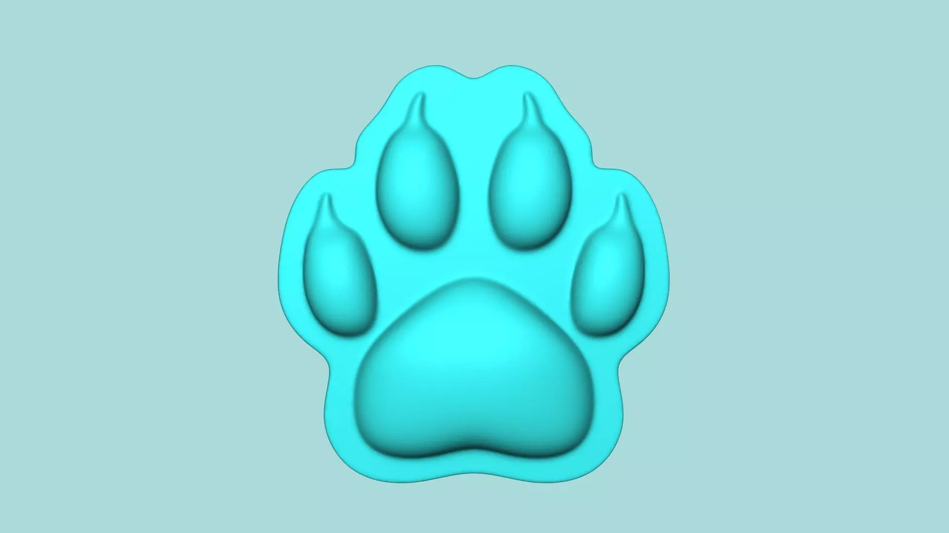 Dog Footstep - Silicone Mold -Template 3D print model_2