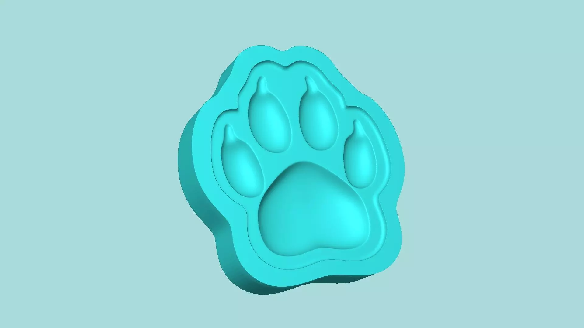 Dog Footstep - Silicone Mold -Template 3D print model_4