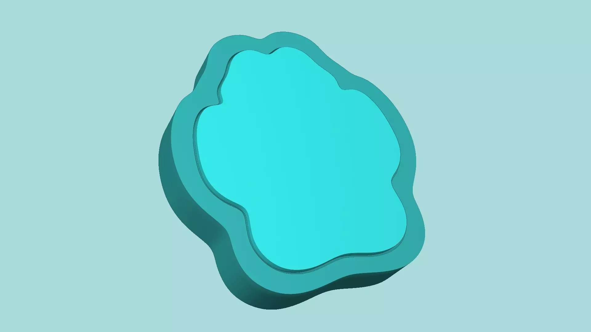 Dog Footstep - Silicone Mold -Template 3D print model_1