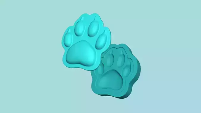 Dog Footstep - Silicone Mold -Template 3D print model