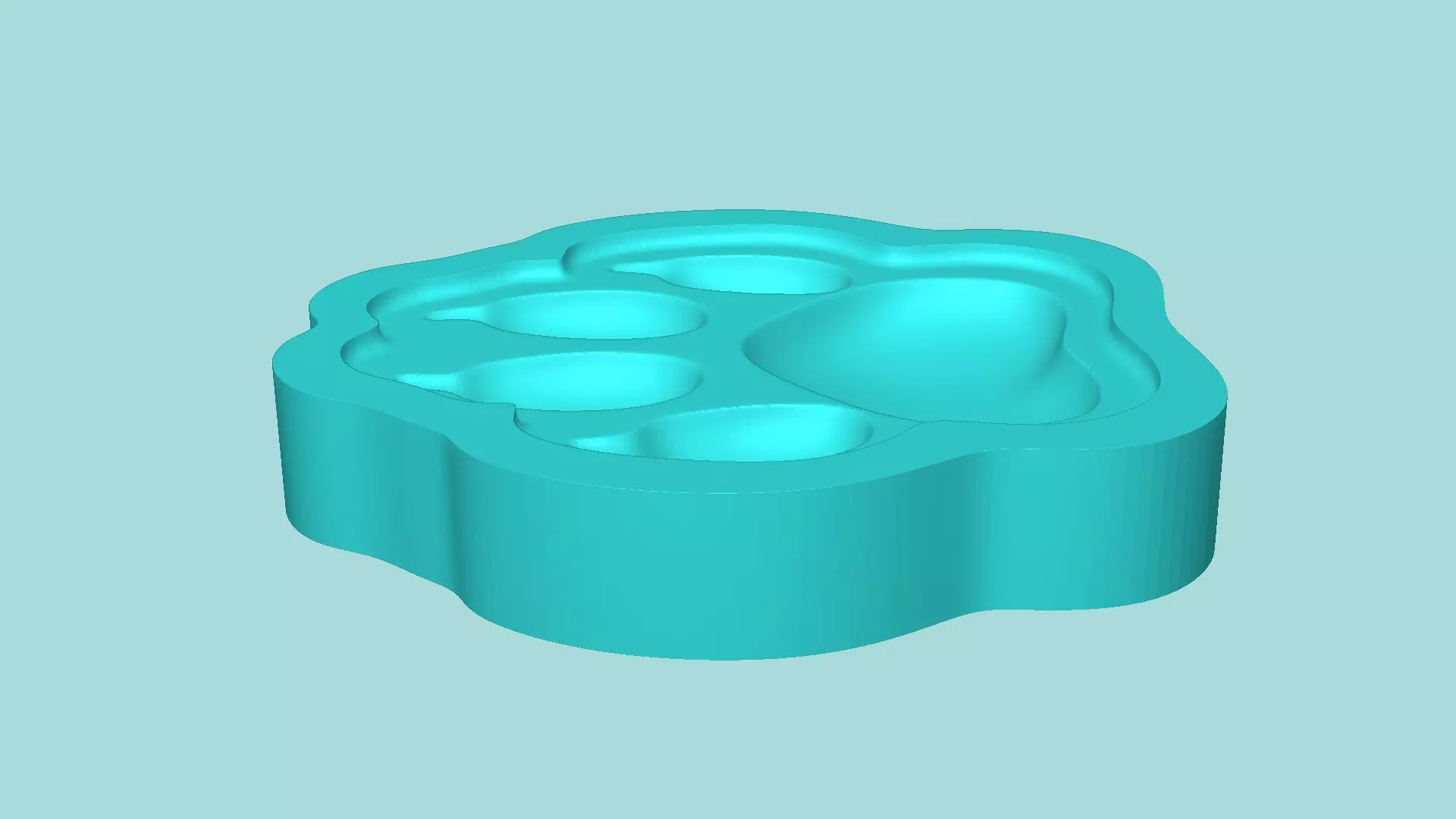 Dog Footstep - Silicone Mold -Template 3D print model_6