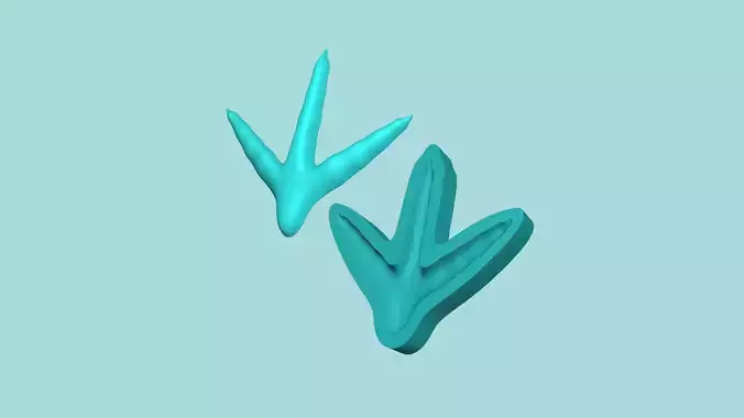 Chicken Footstep - Silicone Mold -Template 3D print model