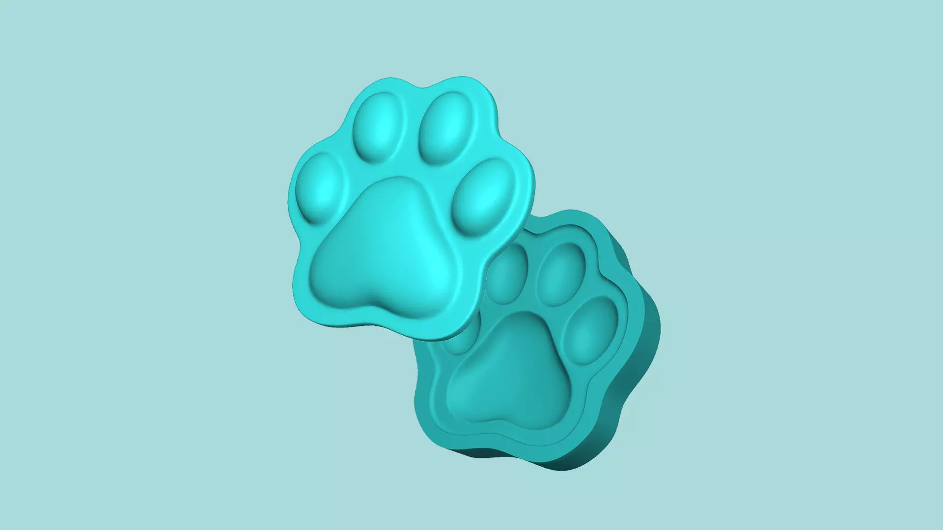 Cat Footstep - Silicone Mold -Template 3D print model_0