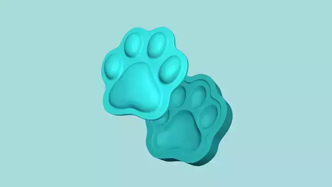 Cat Footstep - Silicone Mold -Template 3D print model