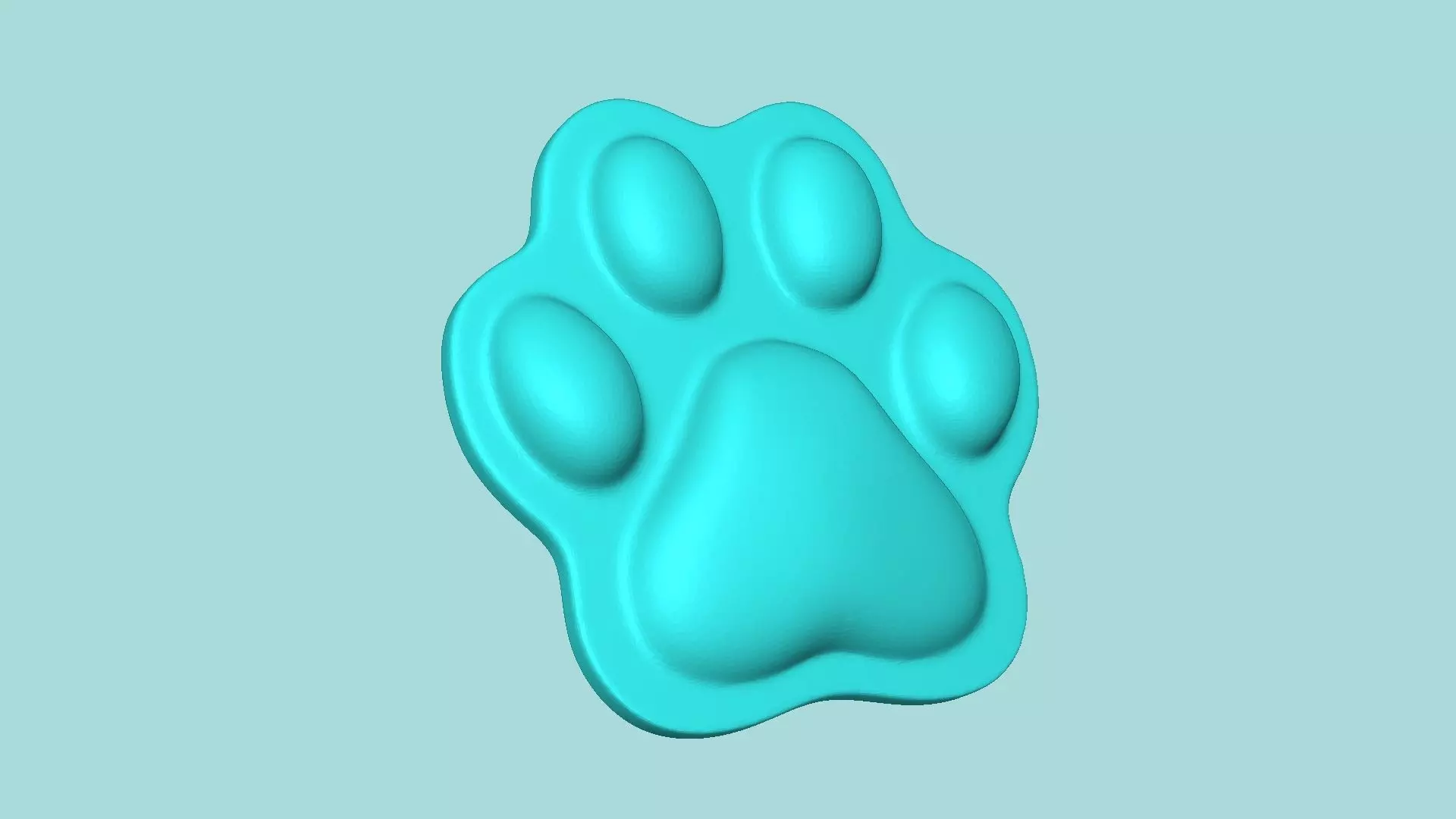 Cat Footstep - Silicone Mold -Template 3D print model_3