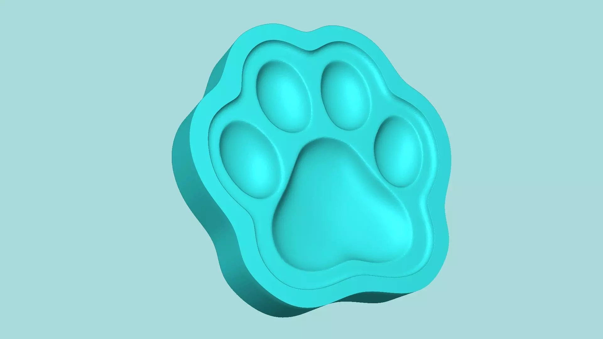 Cat Footstep - Silicone Mold -Template 3D print model_4