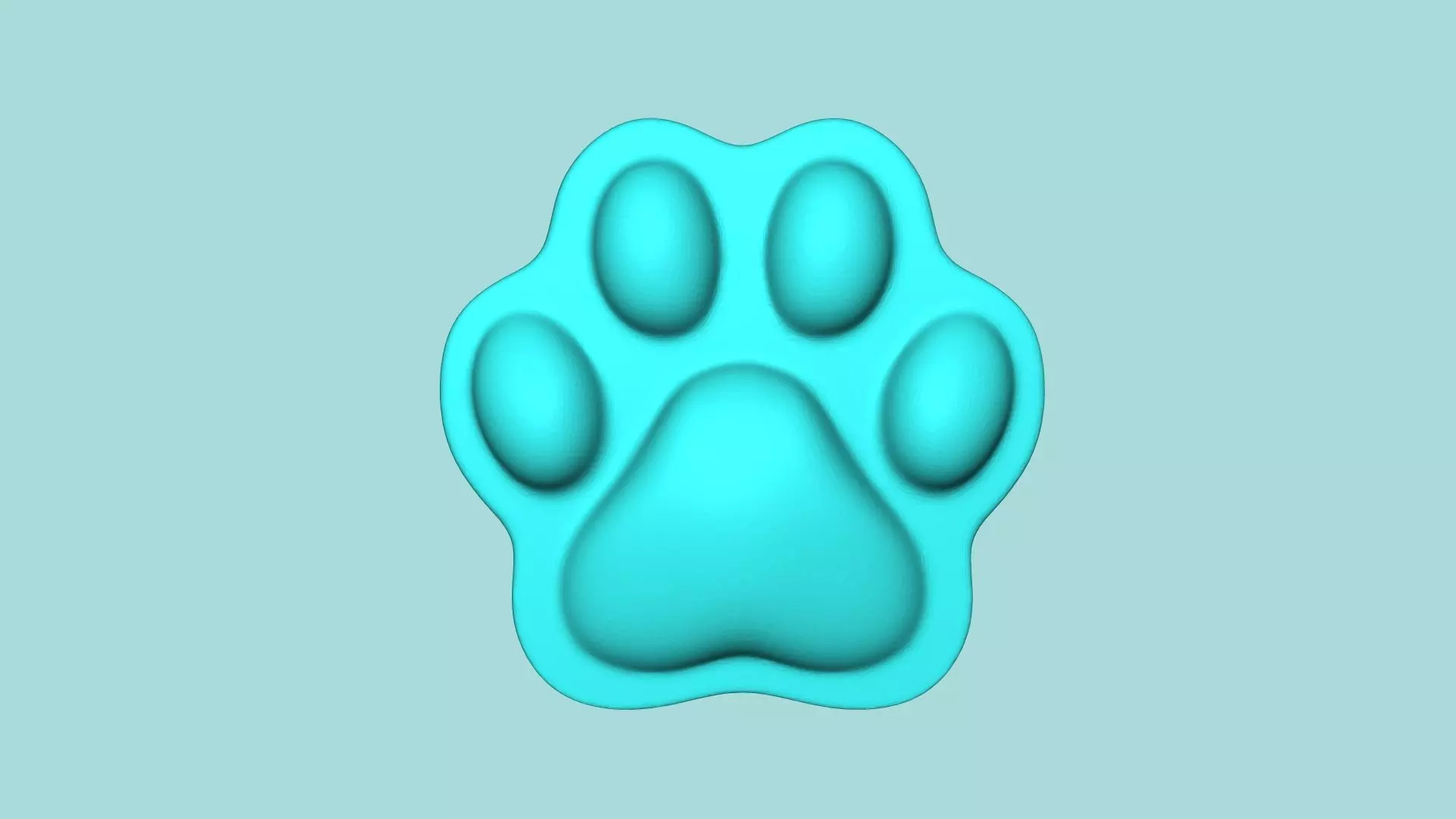 Cat Footstep - Silicone Mold -Template 3D print model_2