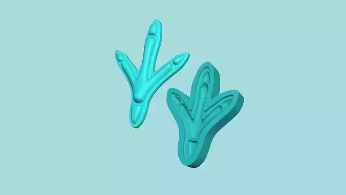 Bird Footstep - Silicone Mold -Template 3D print model