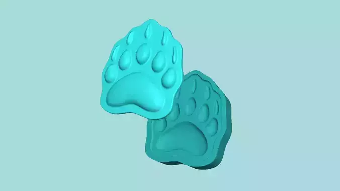 Bear Footstep - Silicone Mold - Template 3D print model