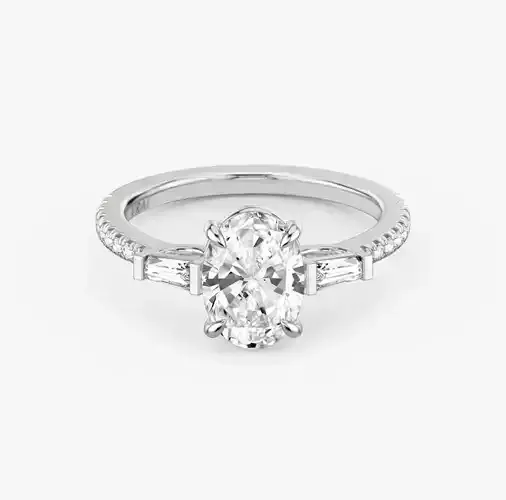 The Three Stone Engagement Ring  A1