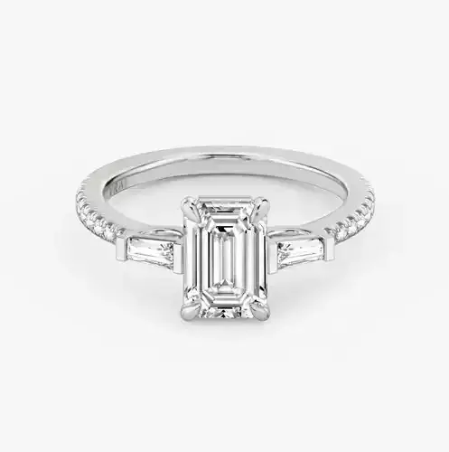 Three stone  engagement ring  A3