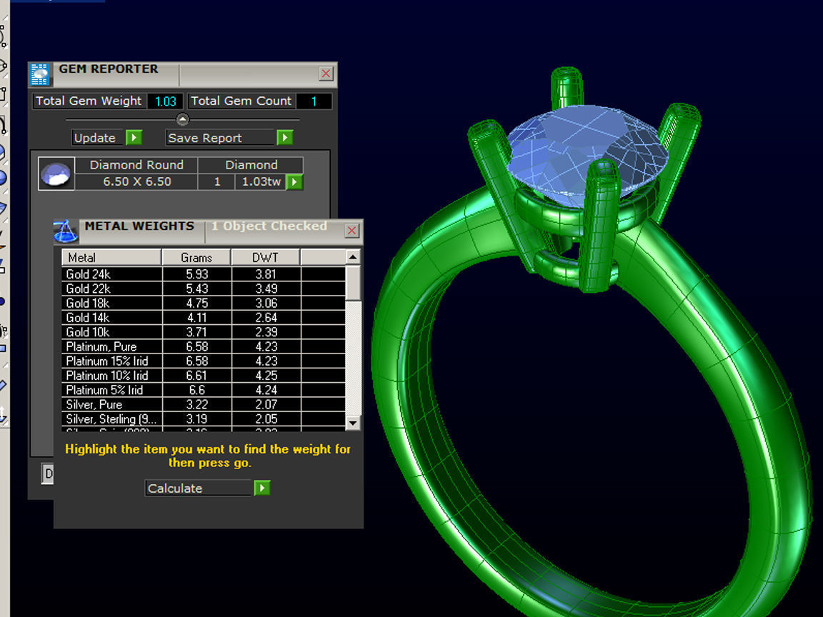 ZLS04 solitaire engagement ring with oval cut diamond 3D print model_3
