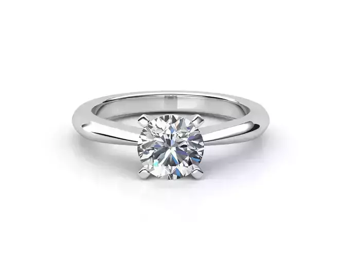 ZLS04 solitaire engagement ring with oval cut diamond