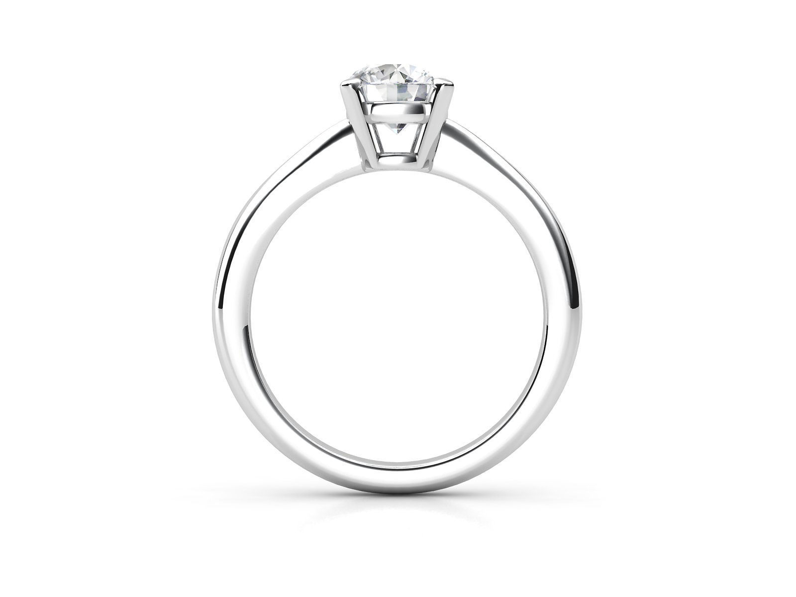 ZLS04 solitaire engagement ring with oval cut diamond 3D print model_2