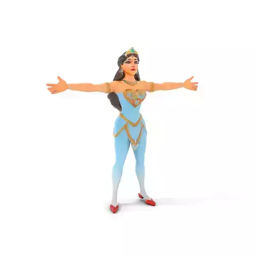 Elegant Performer Model Pack  Fantasy Character Low-poly 3D model