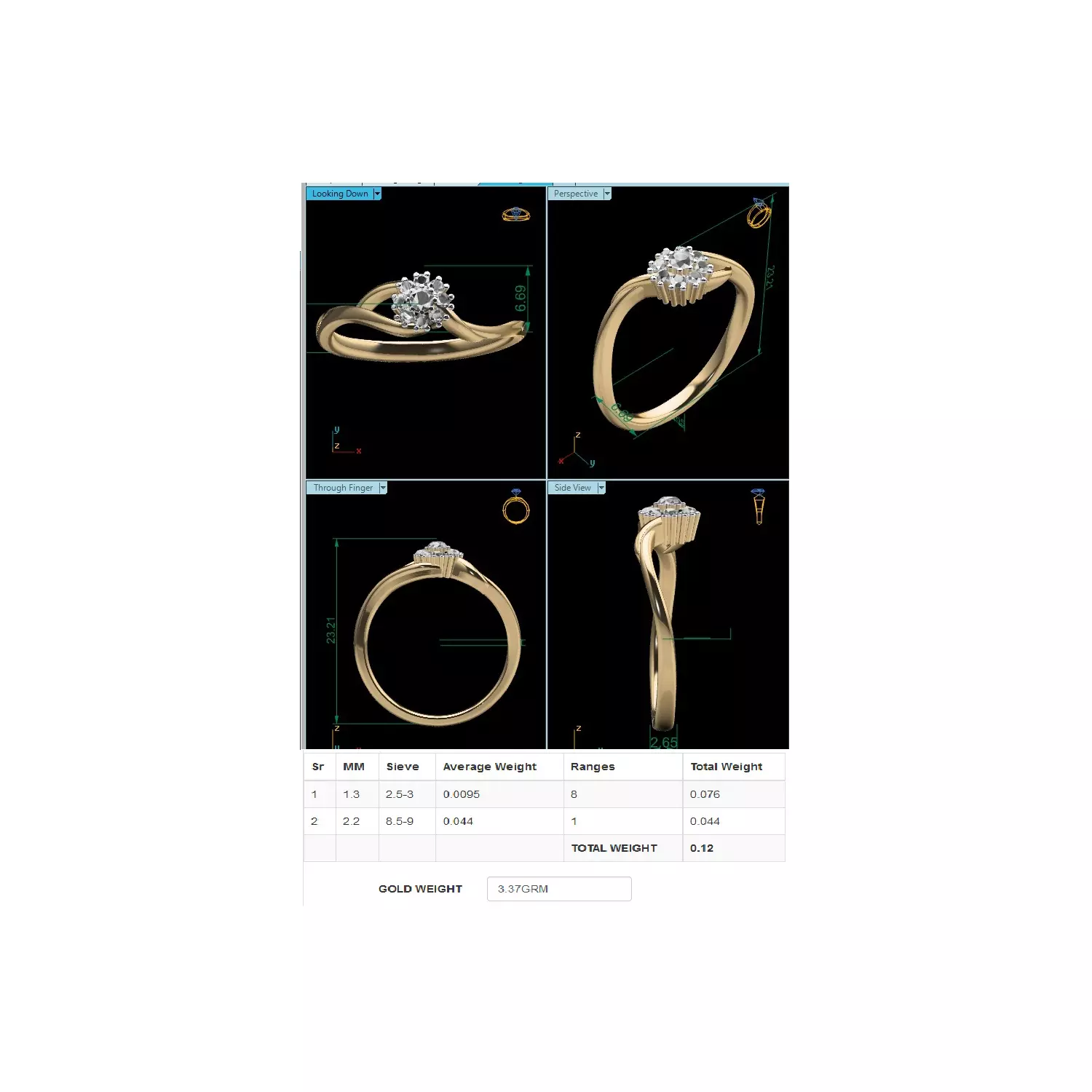 Women Ring Render 3dm STL MTL SLC JCD OBJ FBX Details 3D print model_18