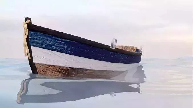 Rowboat Low-poly 3D model
