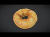 Sesame Bread Ring Low-poly 3D model_1