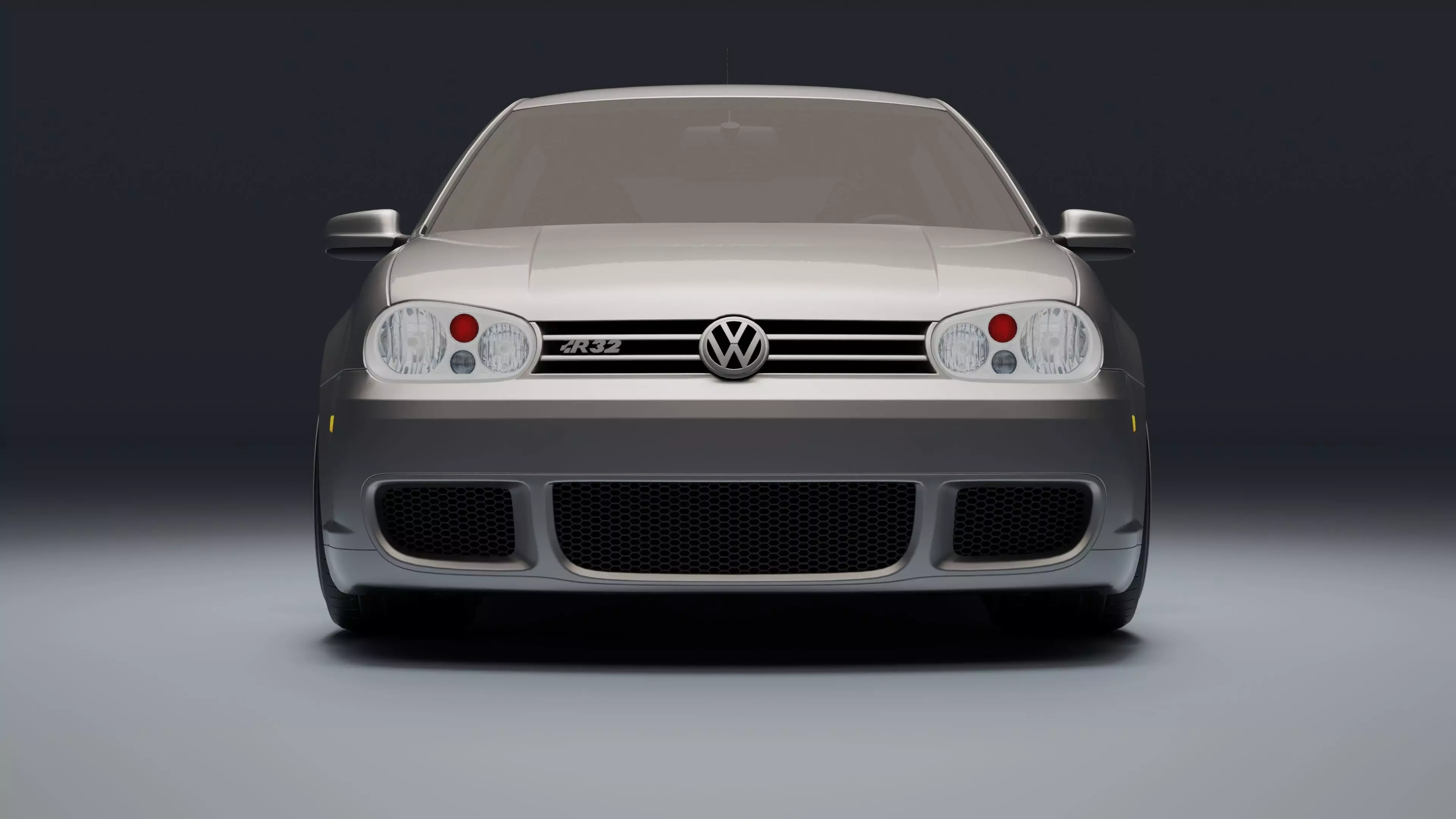 Volkswagen Golf Mk IV R32 Low-poly 3D model_25