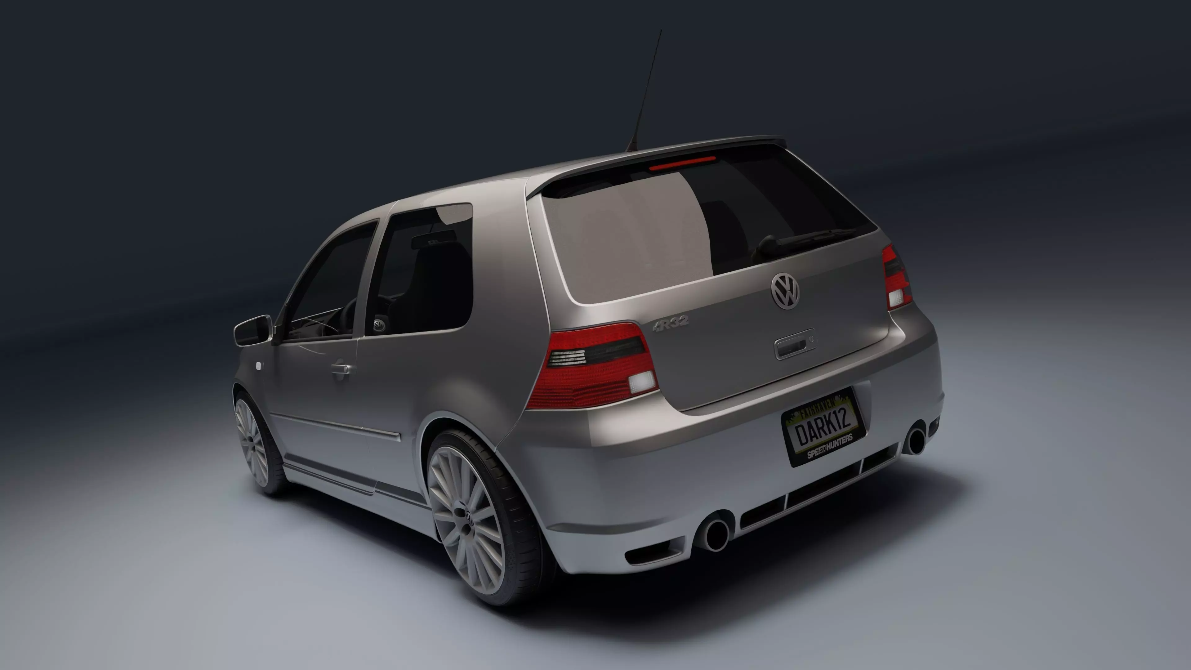 Volkswagen Golf Mk IV R32 Low-poly 3D model_31