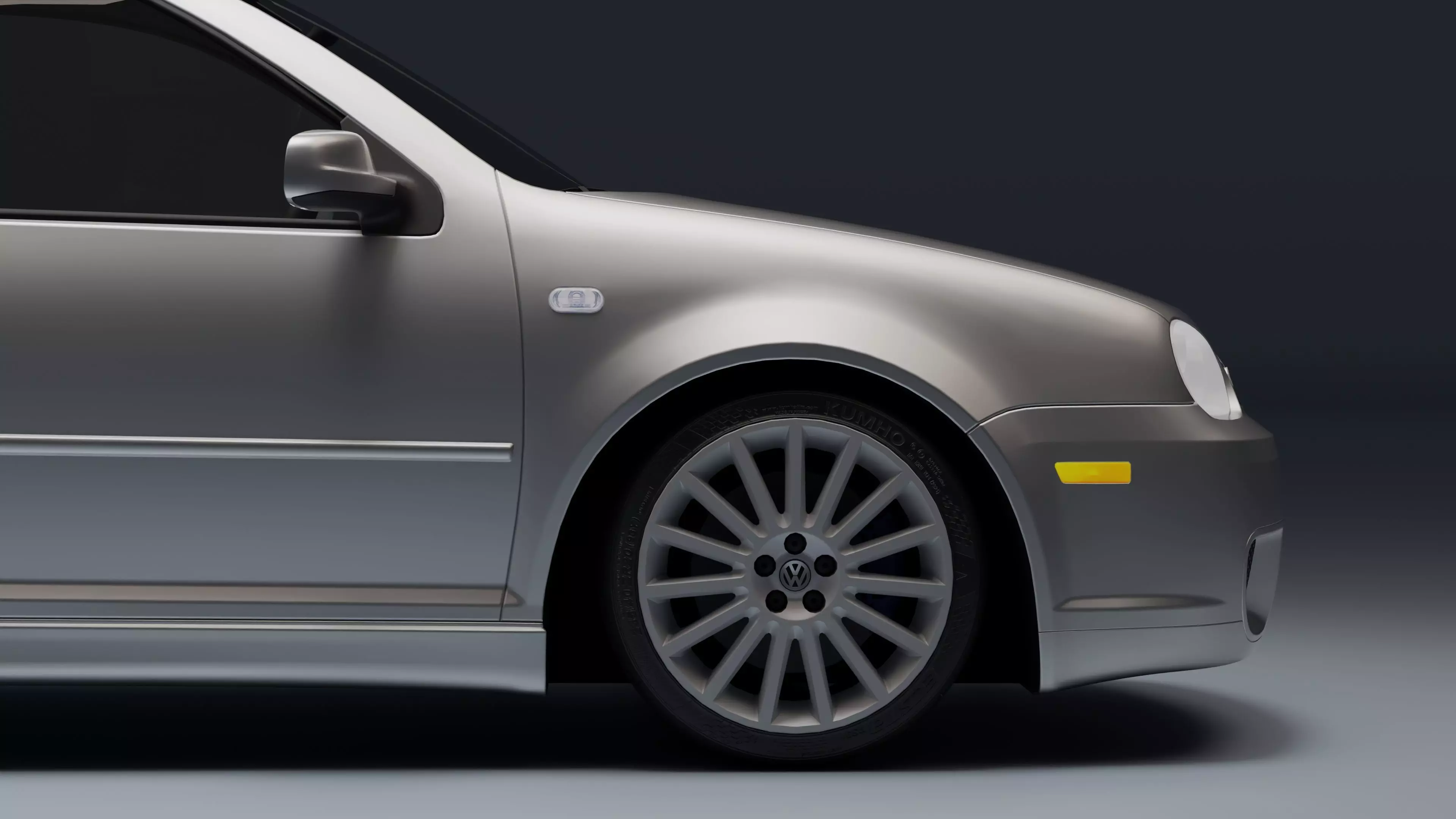 Volkswagen Golf Mk IV R32 Low-poly 3D model_29