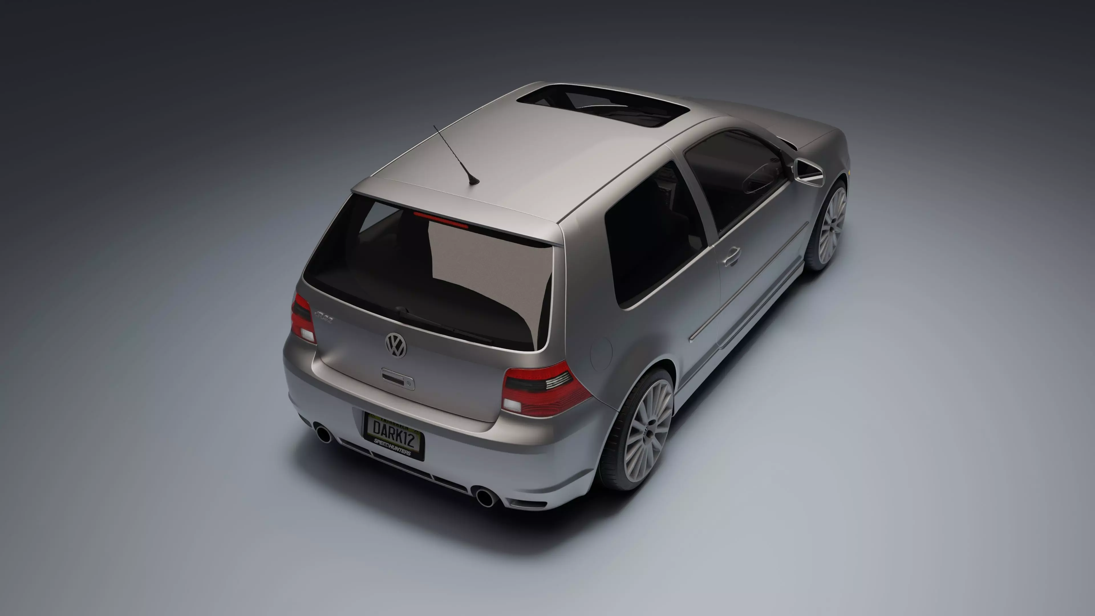 Volkswagen Golf Mk IV R32 Low-poly 3D model_17