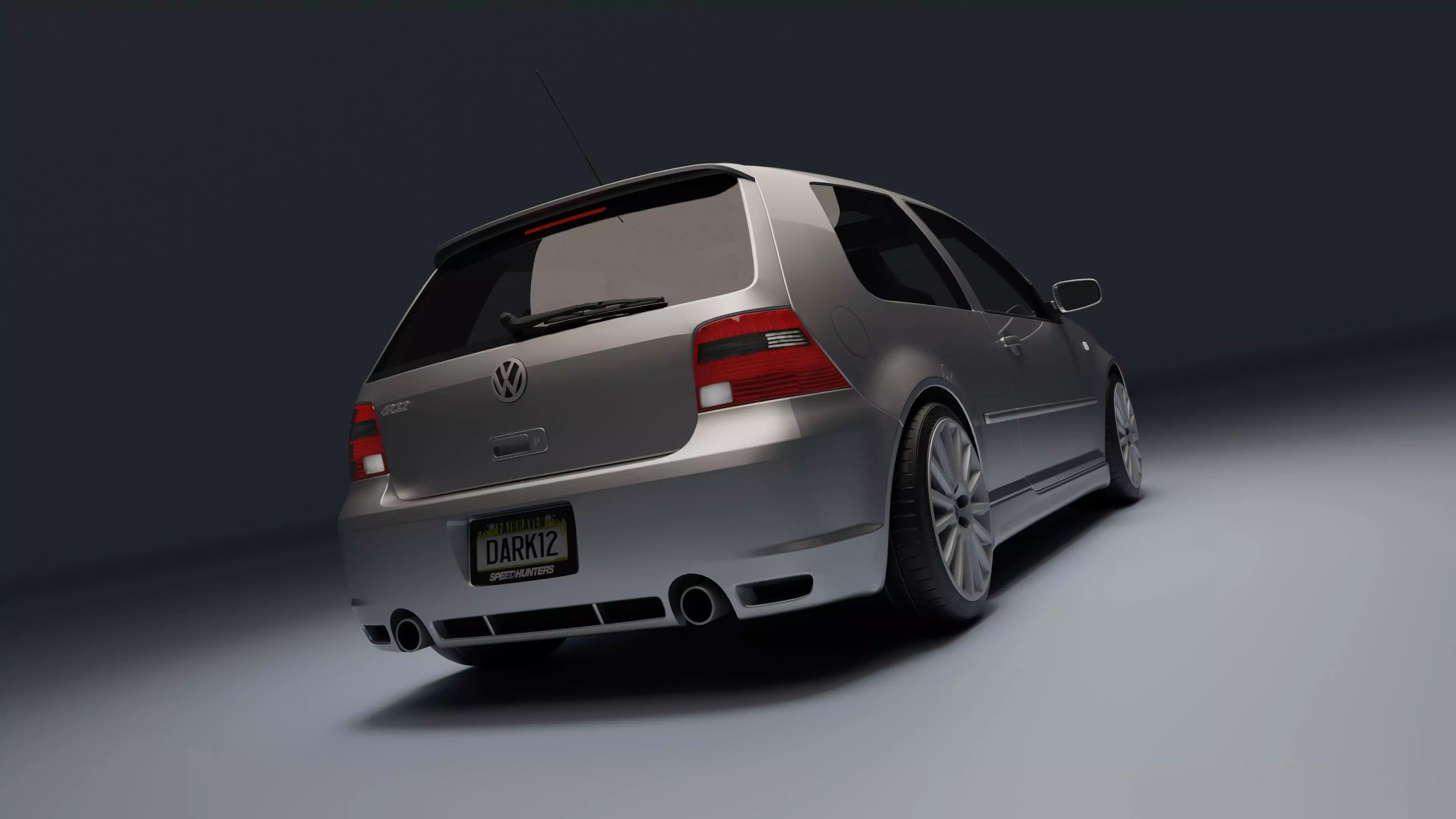 Volkswagen Golf Mk IV R32 Low-poly 3D model_30