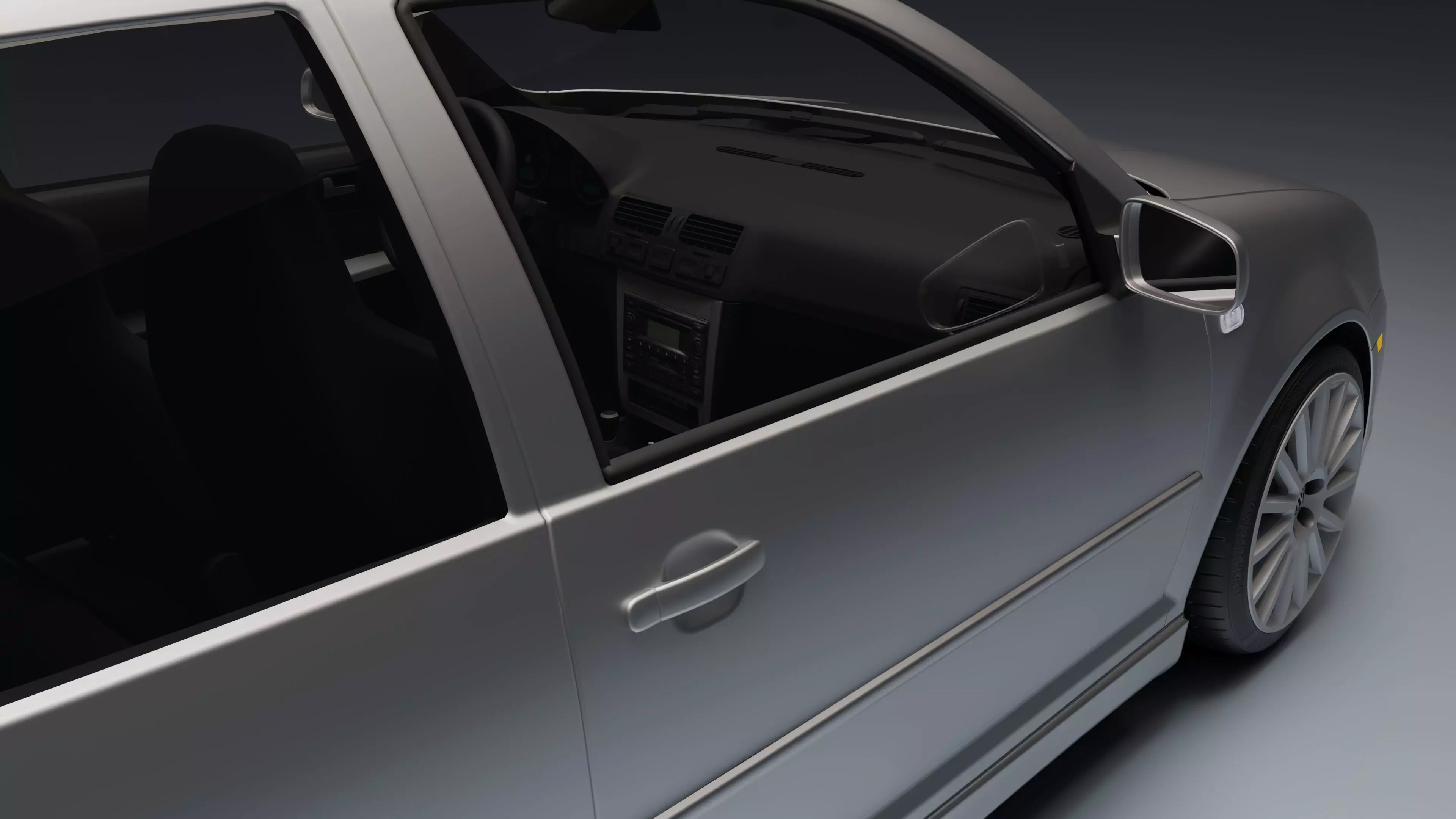 Volkswagen Golf Mk IV R32 Low-poly 3D model_4