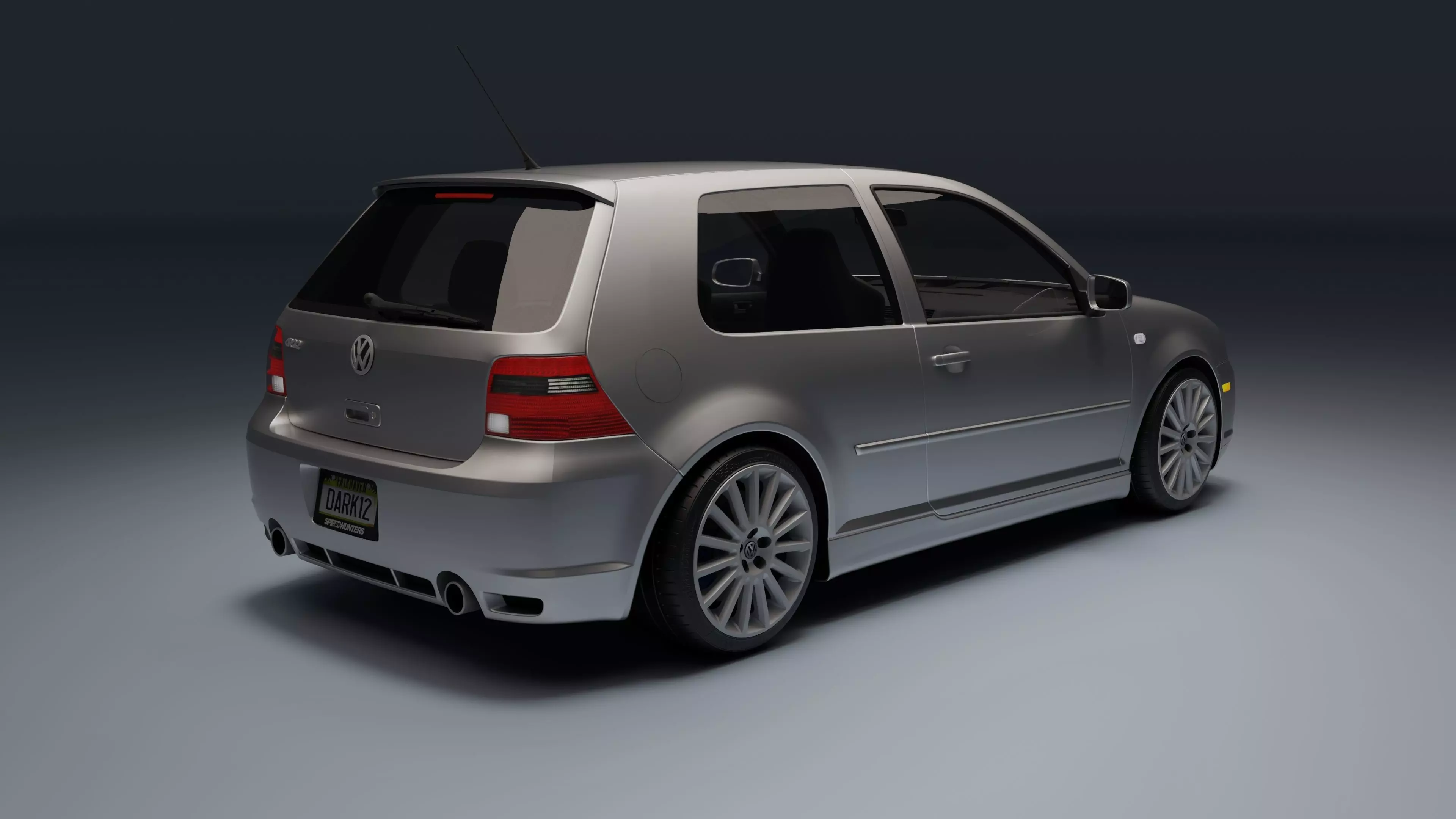 Volkswagen Golf Mk IV R32 Low-poly 3D model_3