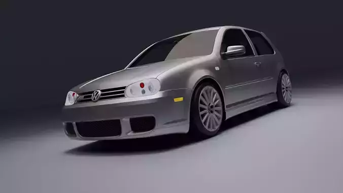 Volkswagen Golf Mk IV R32 Low-poly 3D model