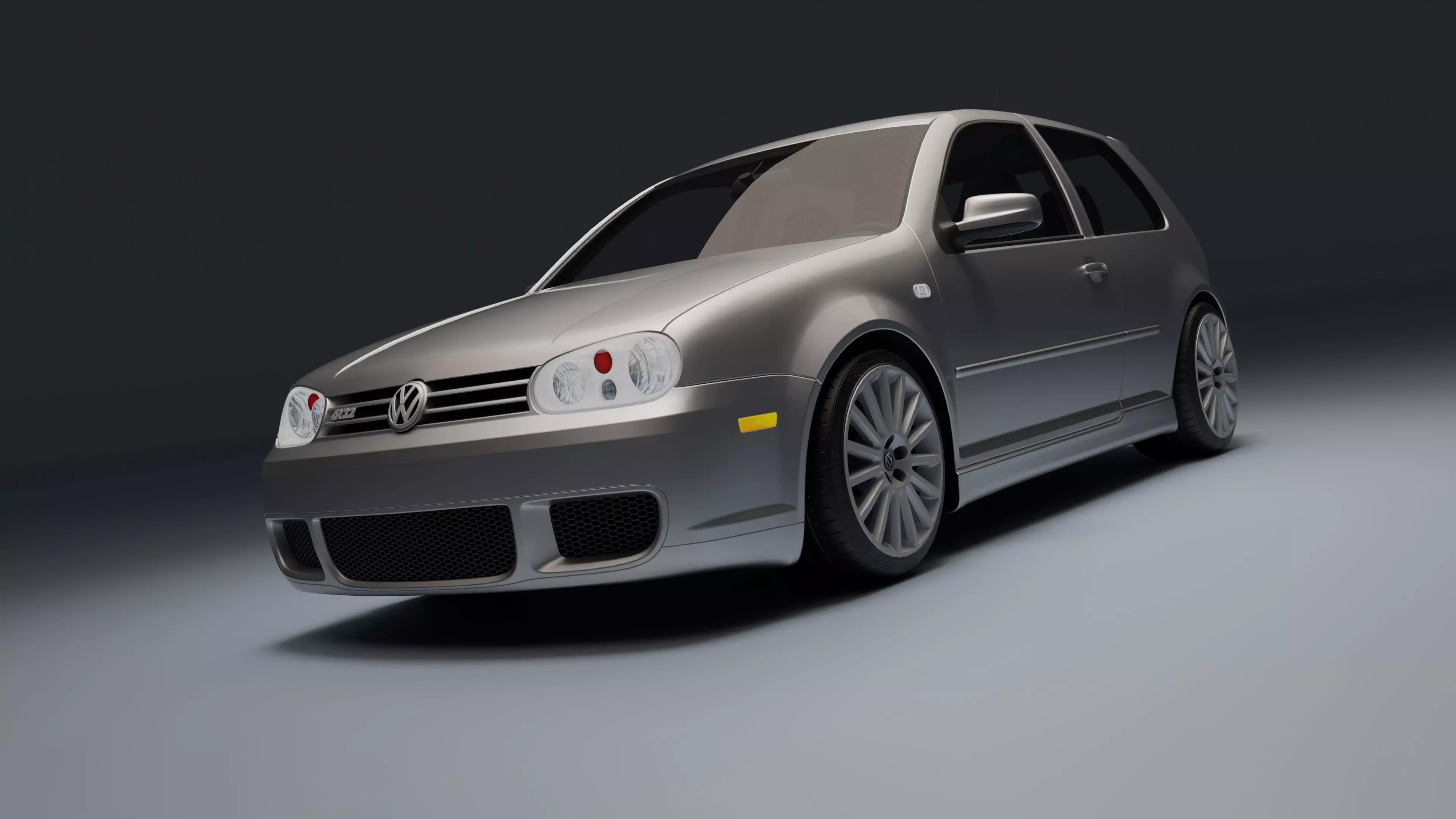 Volkswagen Golf Mk IV R32 Low-poly 3D model_0