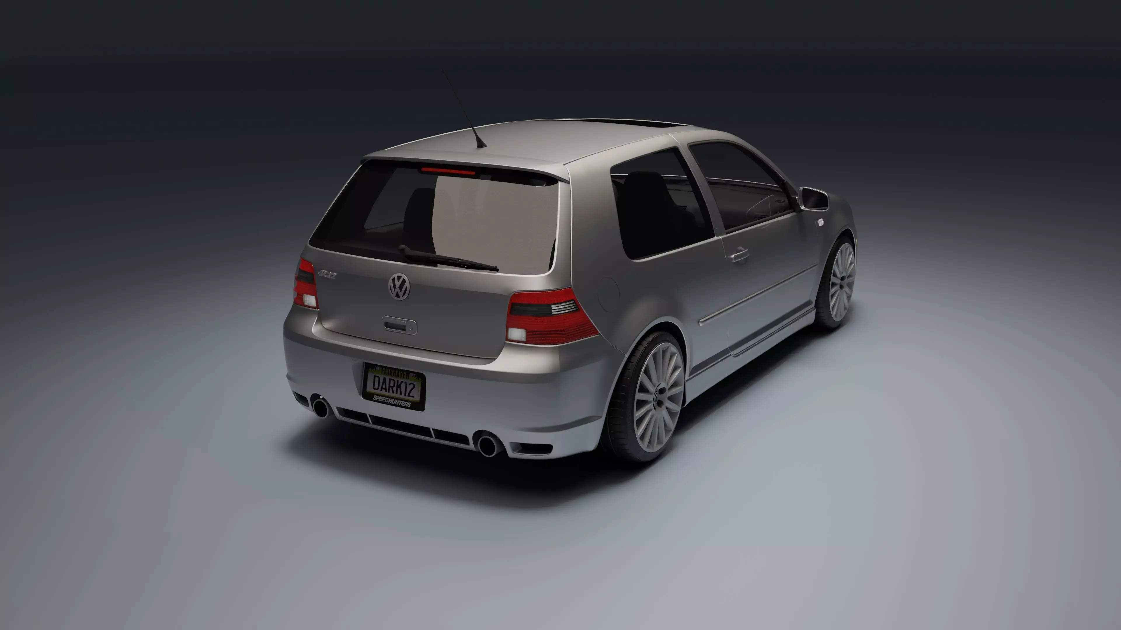 Volkswagen Golf Mk IV R32 Low-poly 3D model_15