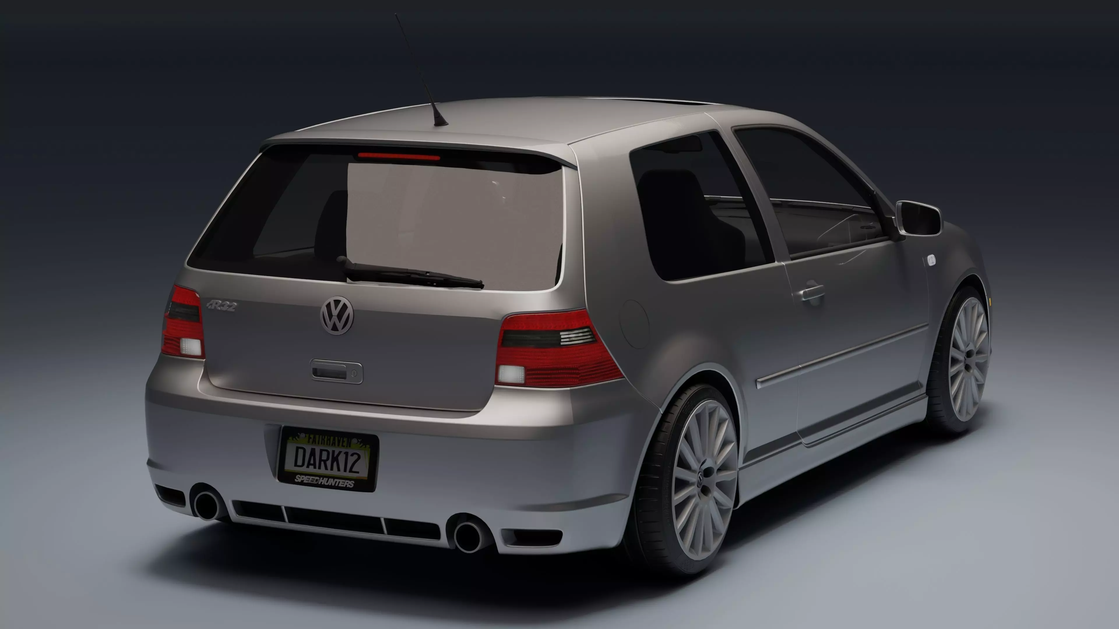Volkswagen Golf Mk IV R32 Low-poly 3D model_24