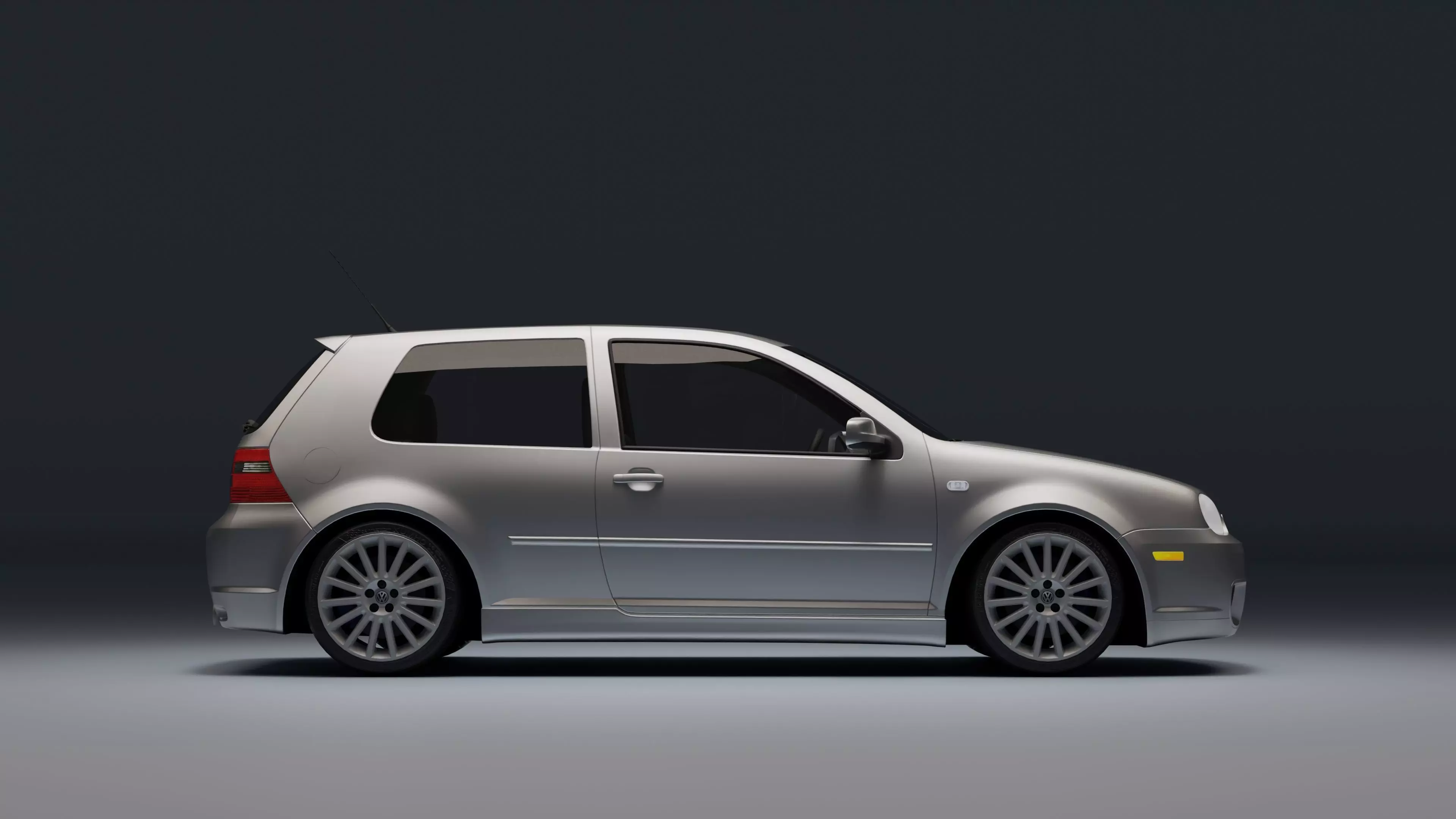 Volkswagen Golf Mk IV R32 Low-poly 3D model_20