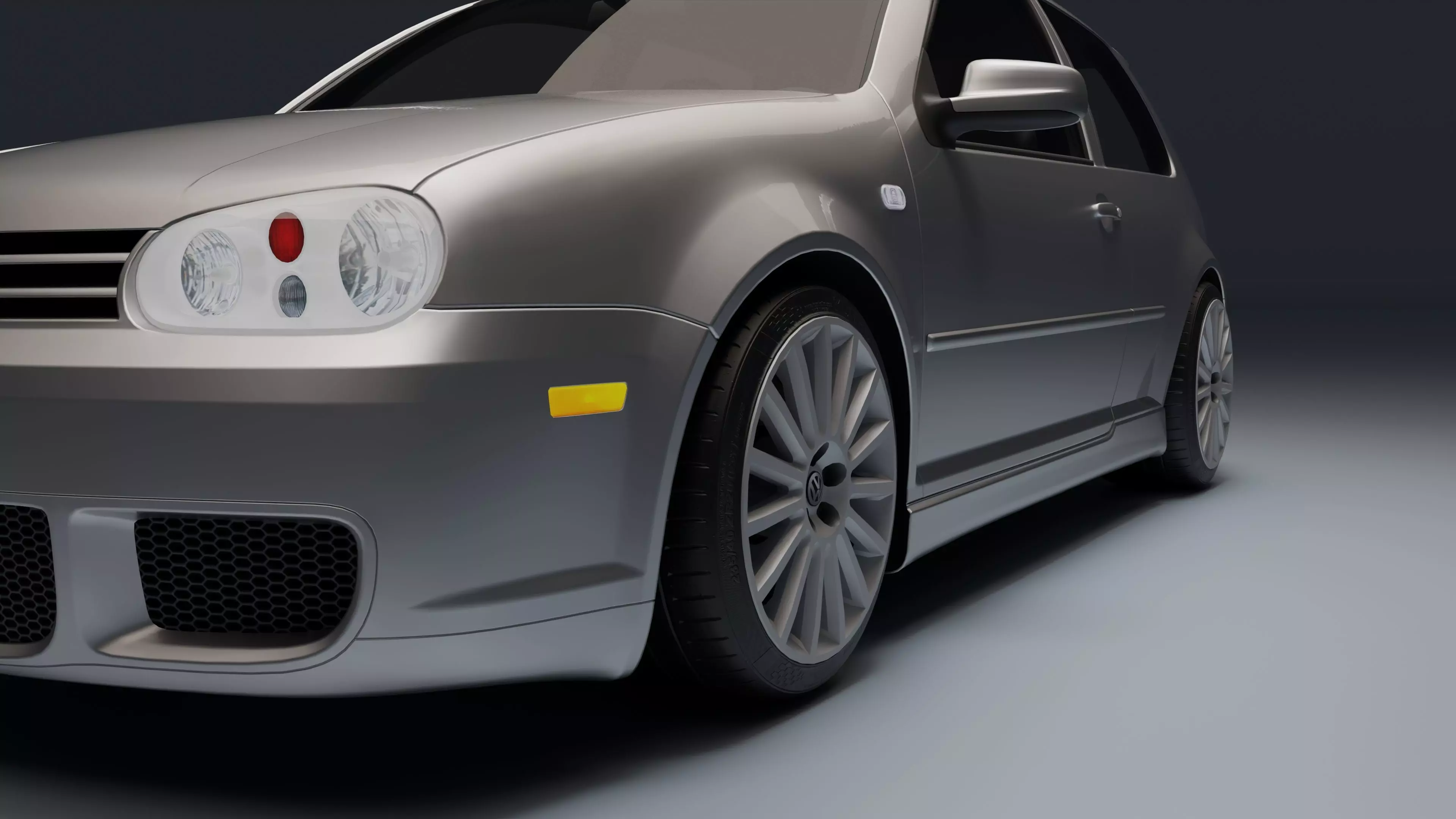 Volkswagen Golf Mk IV R32 Low-poly 3D model_18