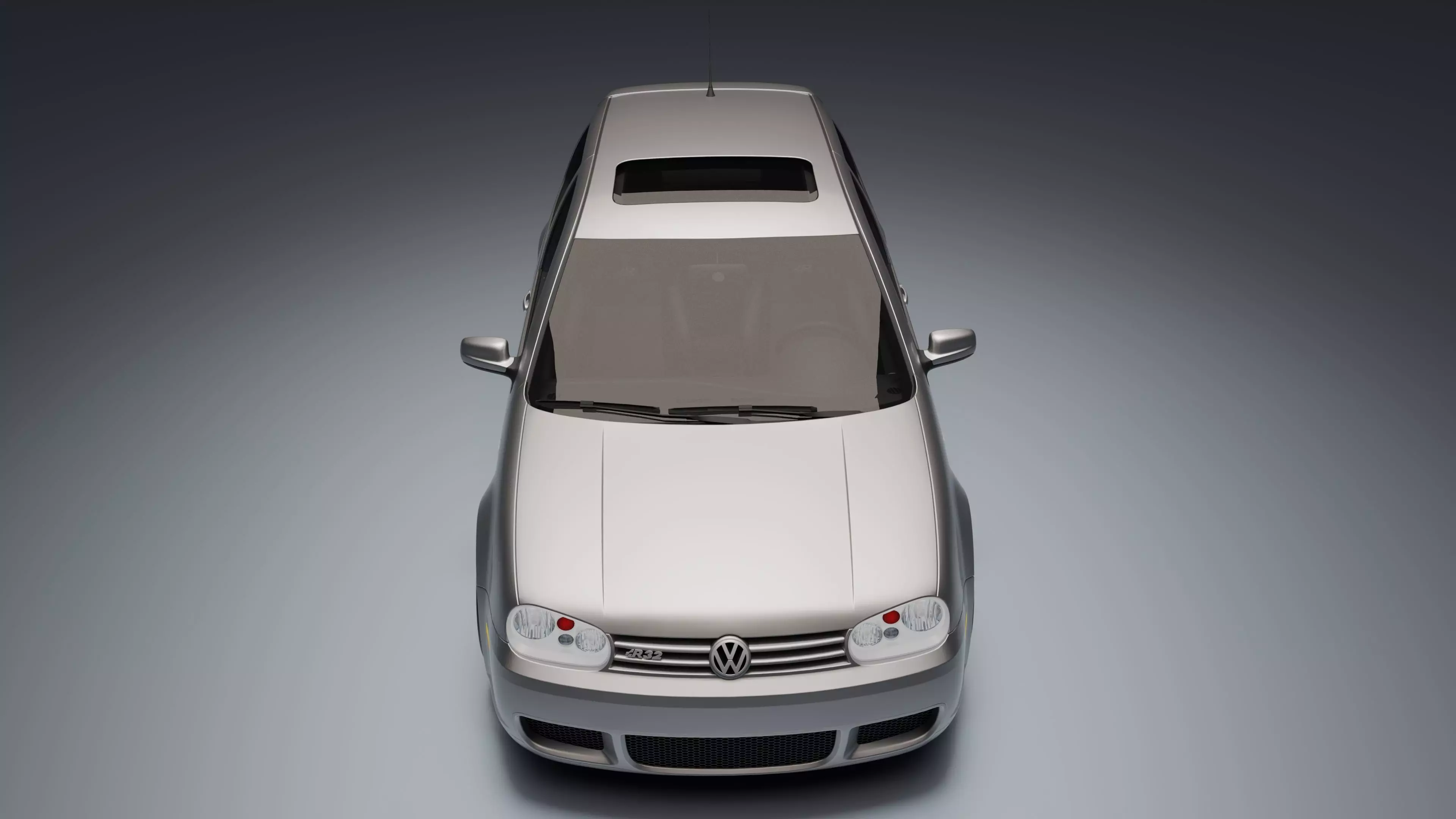 Volkswagen Golf Mk IV R32 Low-poly 3D model_22