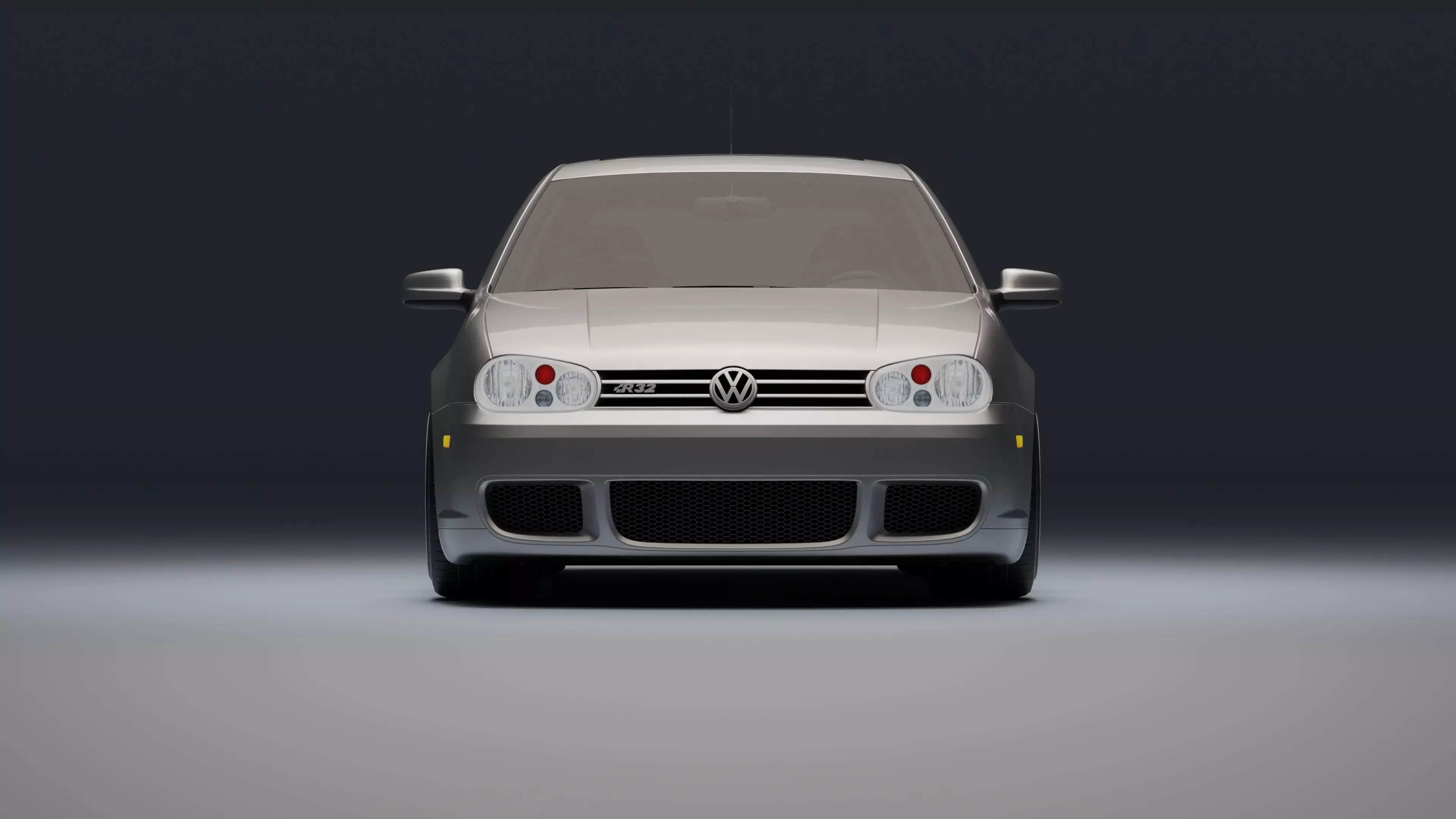 Volkswagen Golf Mk IV R32 Low-poly 3D model_28