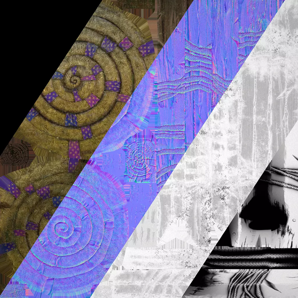 Medieval Wooden Straw Dummy for Training  Fair Castle Props Low-poly 3D model_30