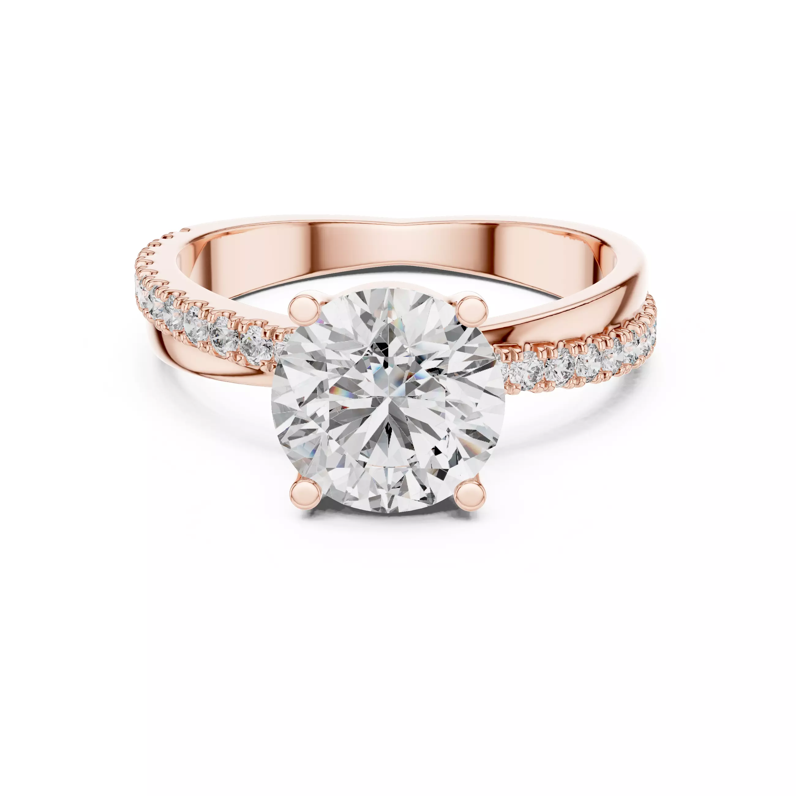 Solitaire Ring 3dm stl renders animation videos details 3D print model_0